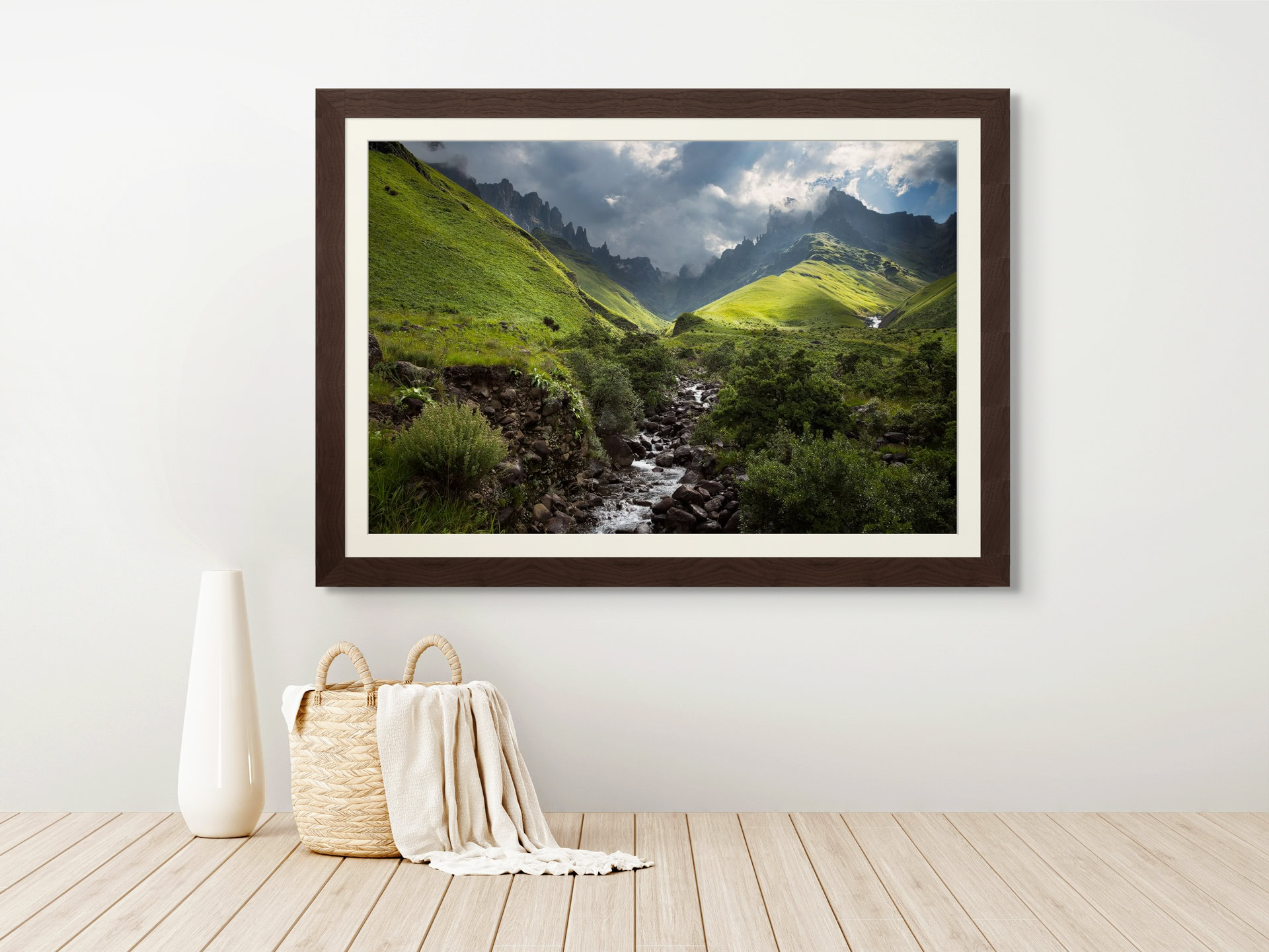 Fangs Valley - Framed Limited Edition Fine Art Landscape Photography Print of the Valley below Fangs Pass in the Drakensberg, South Africa, by Rudi van den Heever
