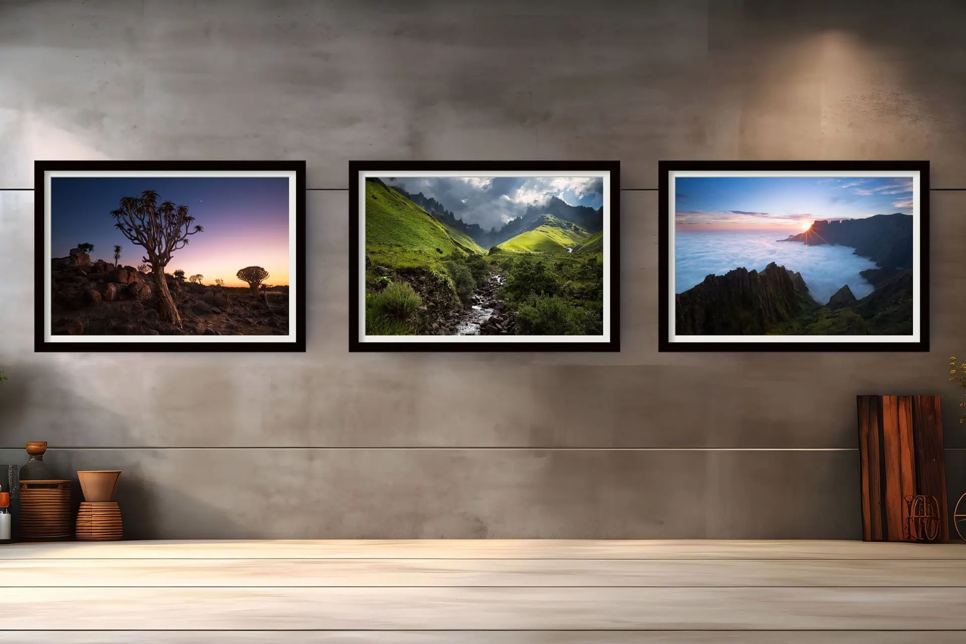 African Landscape Photography by Rudi van den Heever framed as fine art prints and displayed in gallery